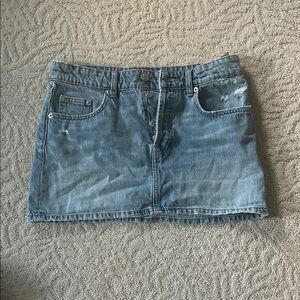 Zara Light Blue Denim Mini Skirt